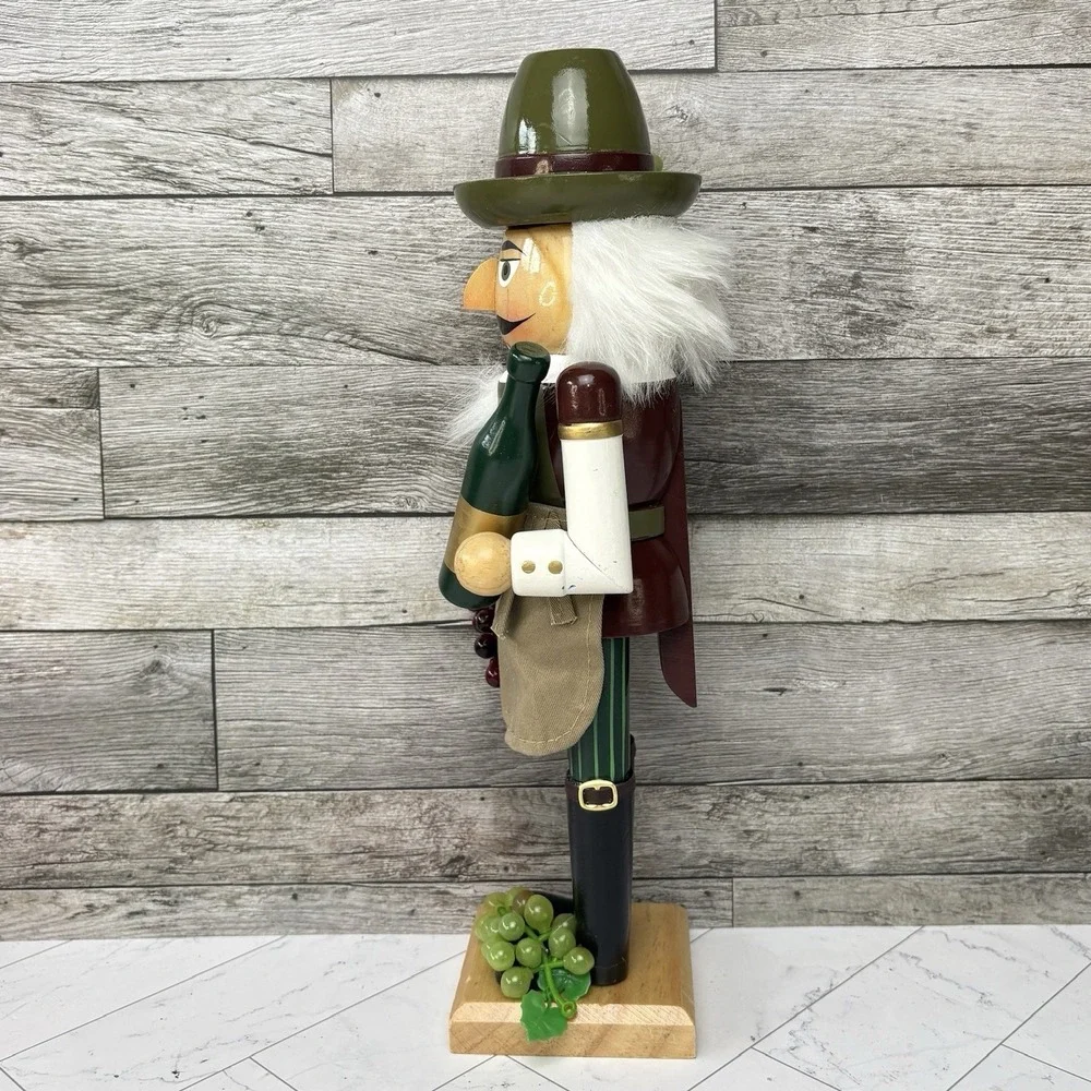 Kurt Adler Wooden Wine Grower Nutcracker 14